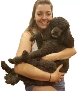 My wife, Samantha, and Poodle, Tibbers
