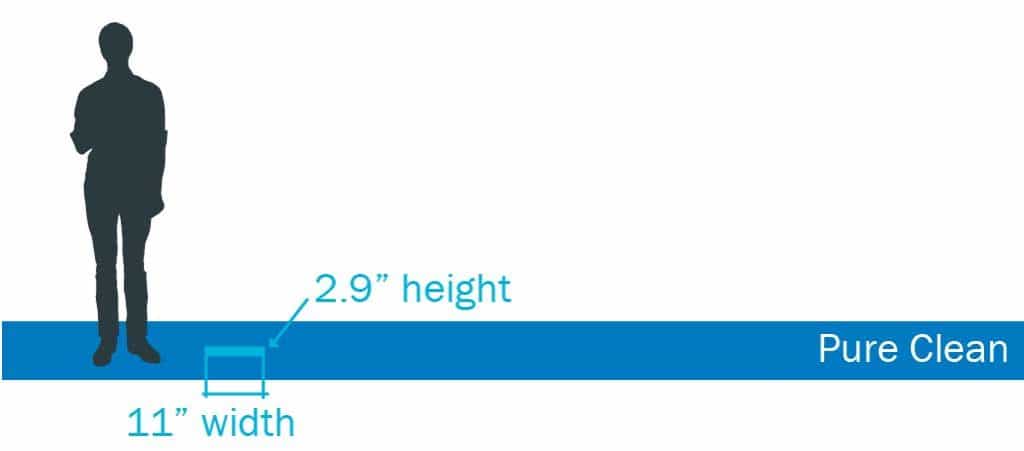 Pure Clean robot vacuum size & dimensions