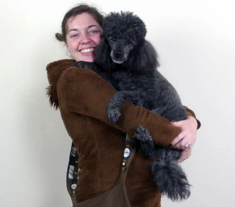 Tibbers and my wife at Halloween