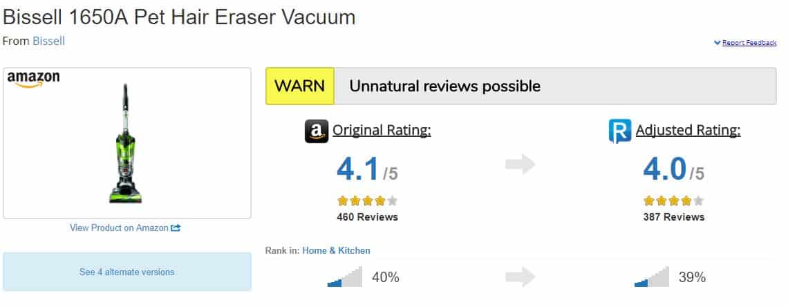 Bissell Pet Hair Eraser vacuum upright analyzed by ReviewMeta.com Bissell Pet Hair Eraser vacuum upright analyzed by ReviewMeta.com