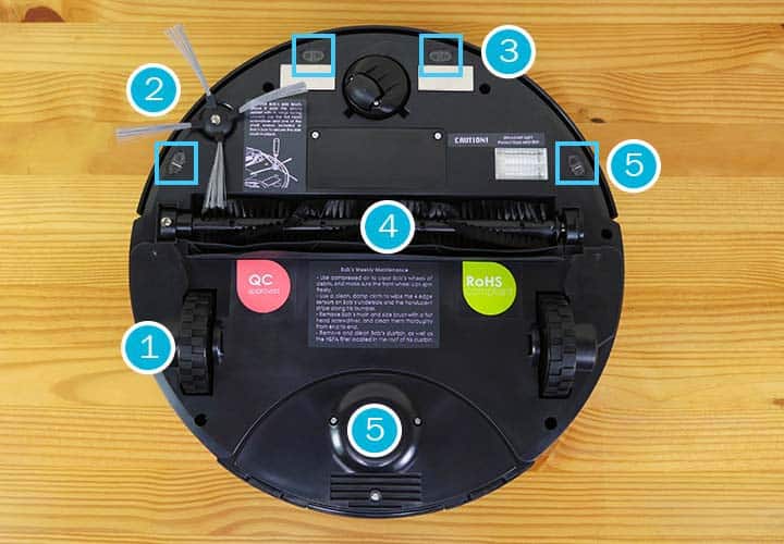 bObsweep PetHair robot vacuum how it cleans