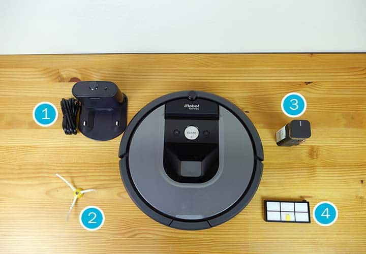 Accessories included with the Roomba960