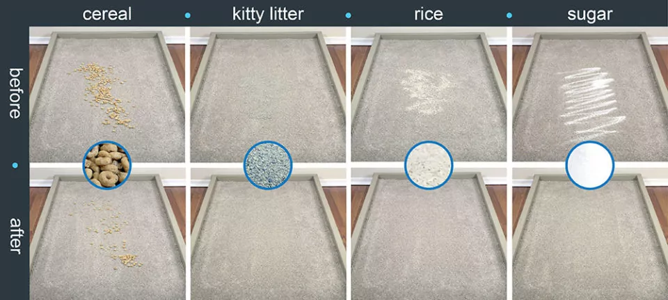 Dyson V6 stick vacuum high carpet cleaning test