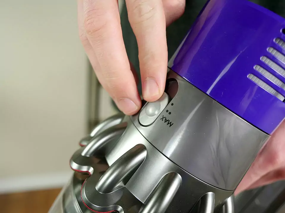 Three power modes are available on the Dyson V10 Absolute