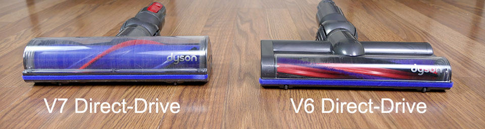 Dyson V6 vs V7 Direct Drive cleaning heads (designed for all floor types)