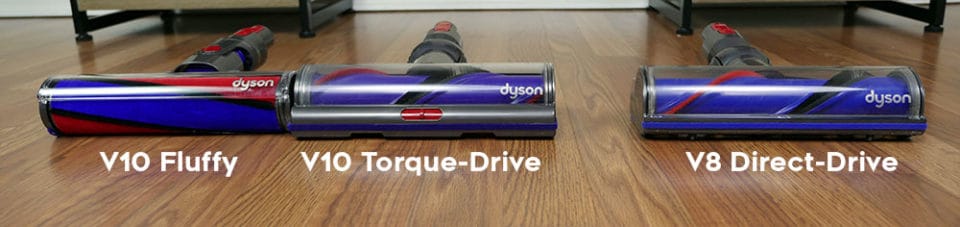 V8 vs V10 Dyson vacuum cleaner heads