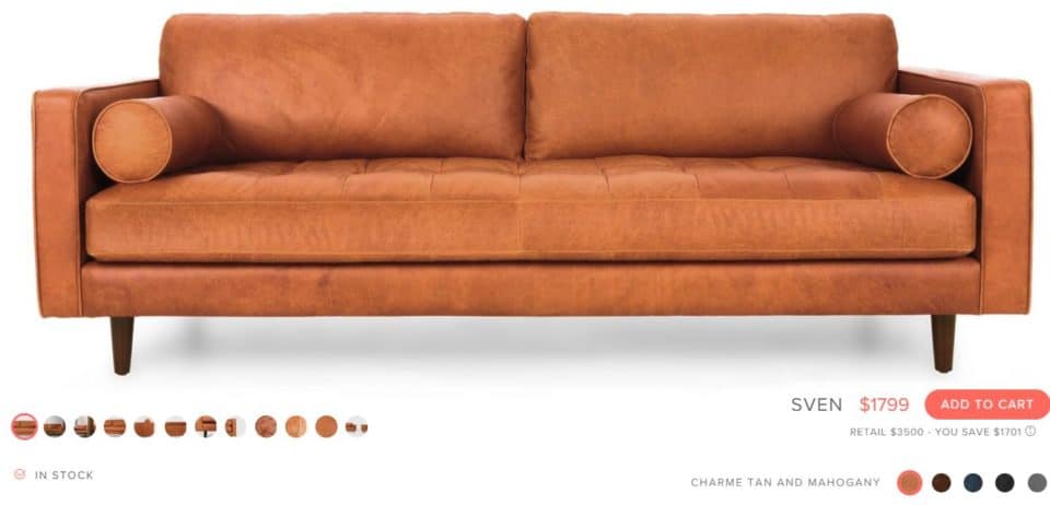 Article sofa collection - website