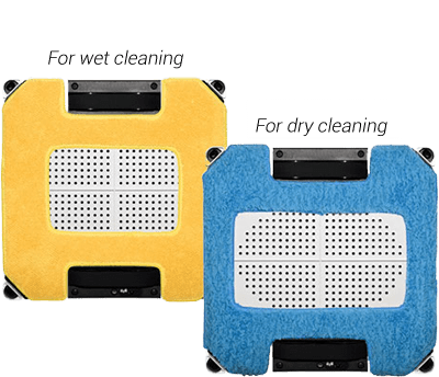 The Hobot 268 and 288 have separate pads that can be used for wet and dry cleaning