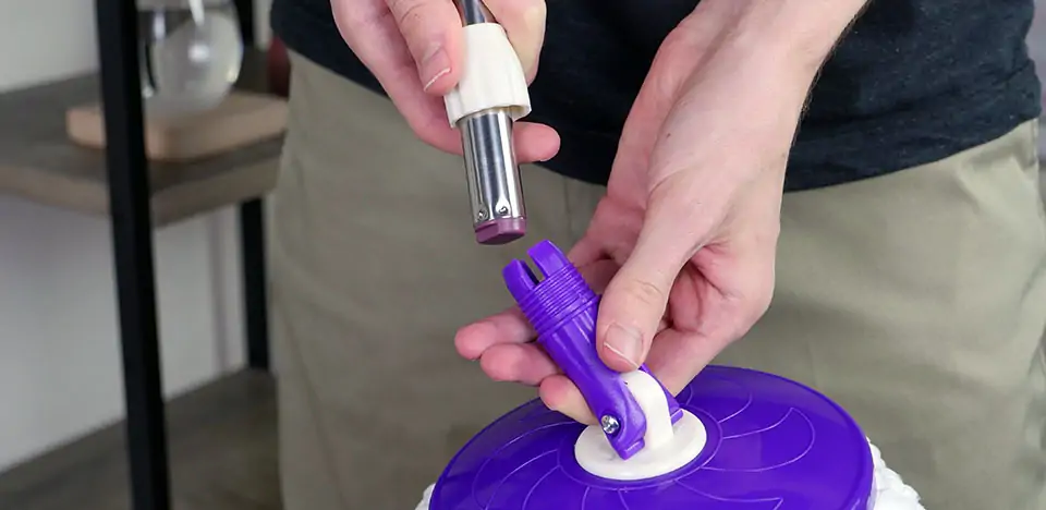 Assembling the Goplus spin mop takes less than 2 minutes