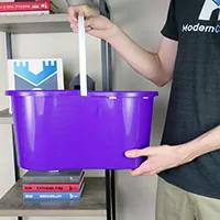 Bucket included with the Goplus spin mop