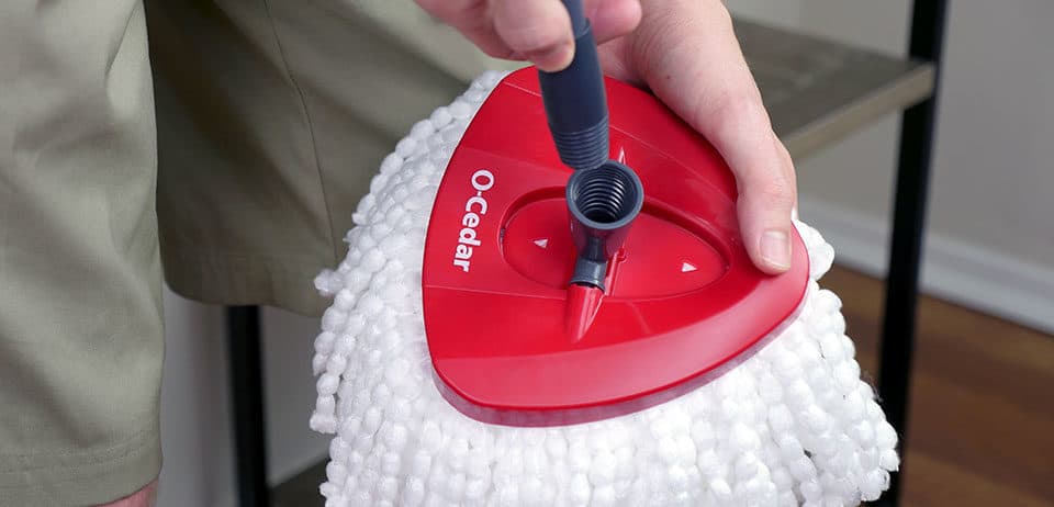 Assembling the O-Cedar EasyWring spin mop takes less than 2 minutes