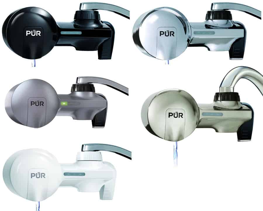 PUR faucet filter color finishes