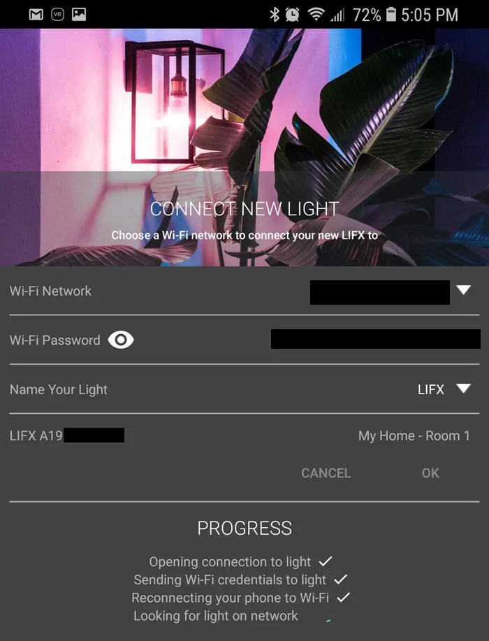 LIFX smart bulb setup