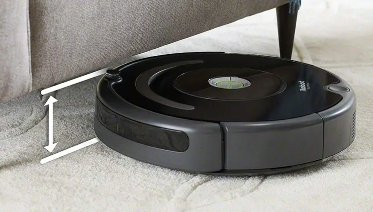 Roomba 675 robot vacuum - size and dimensions