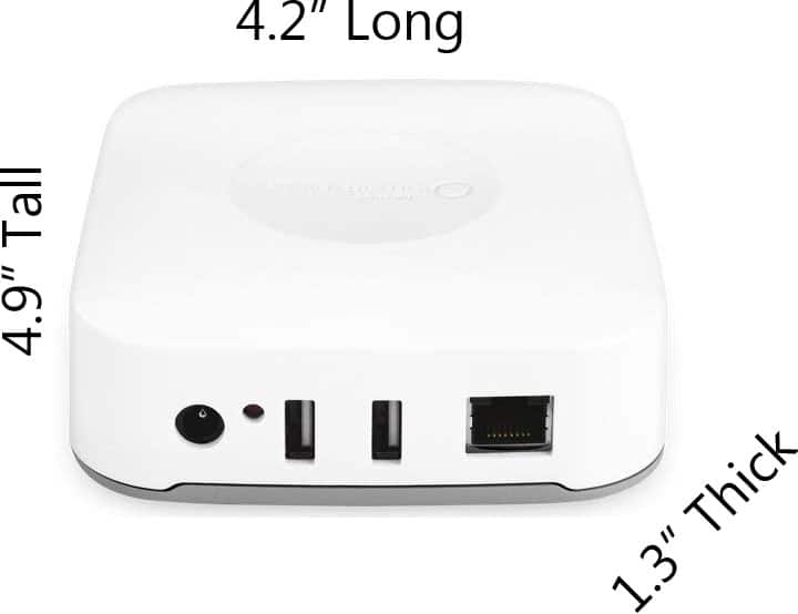 Samsung SmartThings generation 2 dimensions
