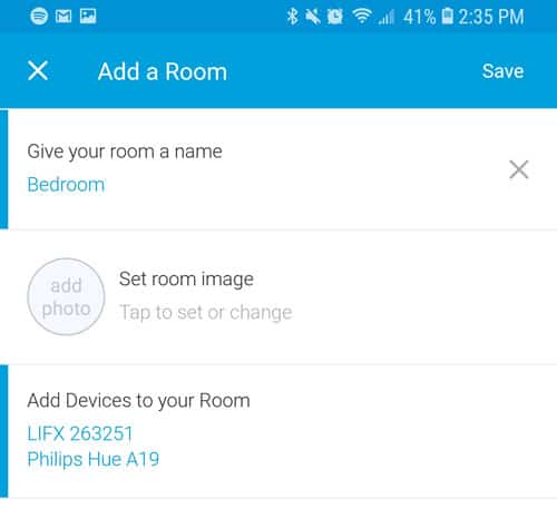 SmartThings add a room
