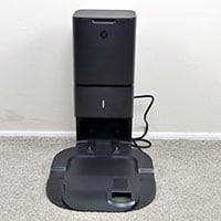 Smart charging base included with the Roomba i7+ robot vacuum