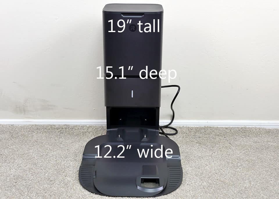Size & dimensions of the Roomba i7+ Clean Base