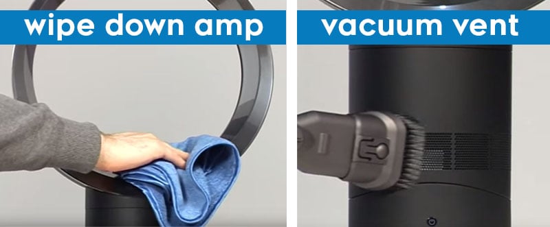 how to clean a Dyson fan 