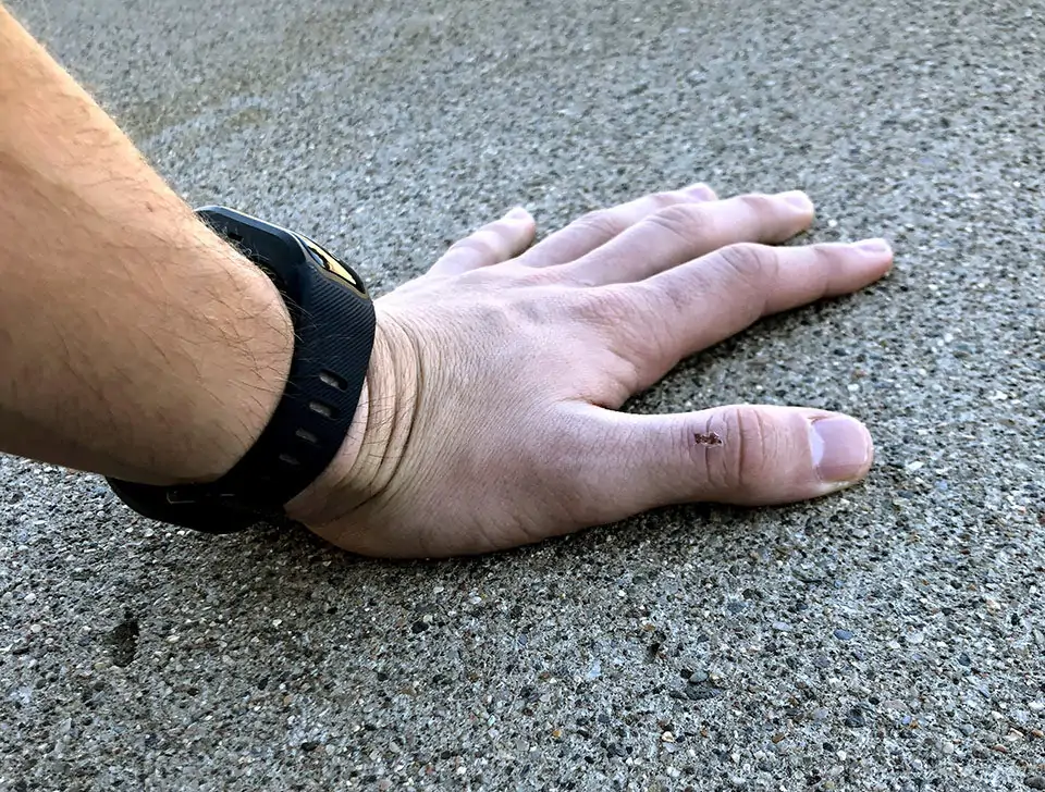 The watch is small enough to be used for physical activity