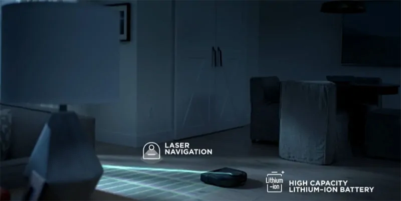 Neato laser navigation
