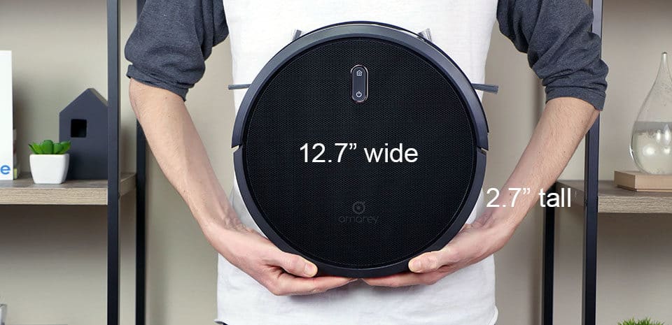 Size and dimensions of the Amarey robot vacuum