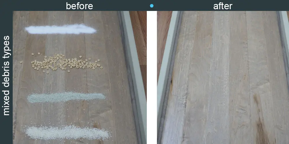 Novete handheld vacuum hardwood floor cleaning tests