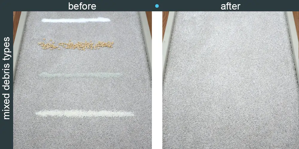 High pile carpet cleaning tests against the Novete handheld vacuum