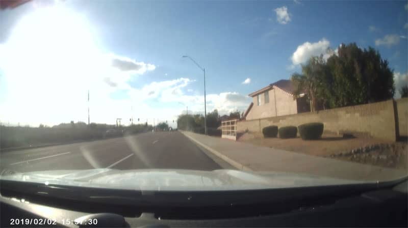 VSTARCAM dash cam during the day time