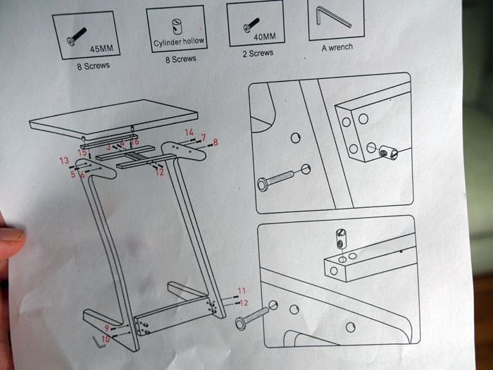 Nnewvante sofa table setup instructions
