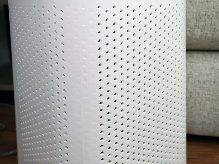 Detail shot of the air intake on the Levoit LV-H134 purifier