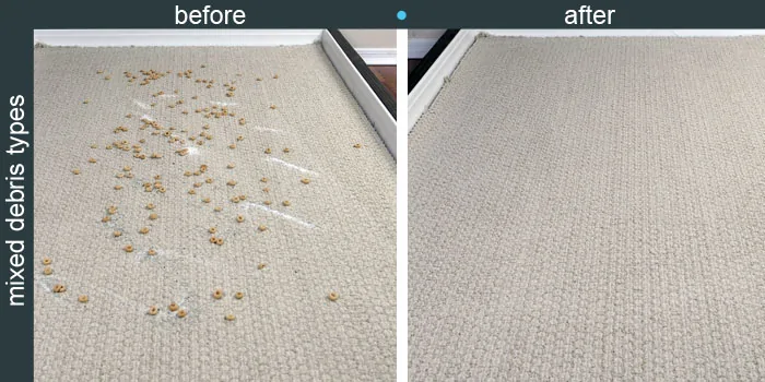 Roborock Xiaowa E2 cleaning performance on low carpet