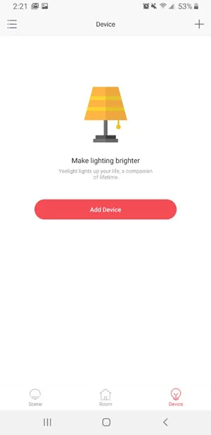 Yeelight smartphone app