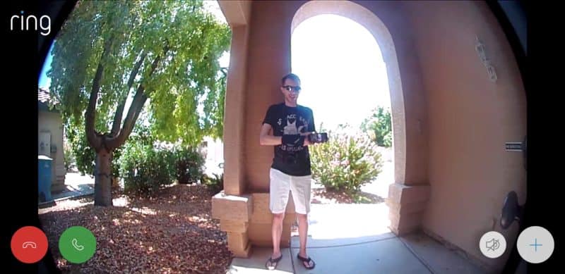 Video quality of the Ring doorbell app