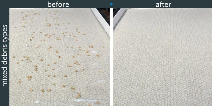 iLife A9 cleaning on low pile carpet