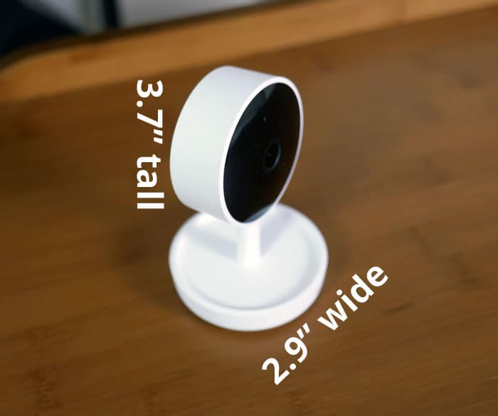 Size of the Blurams Home Pro camera