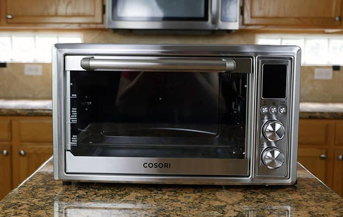 Cosori toaster oven in kitchen 