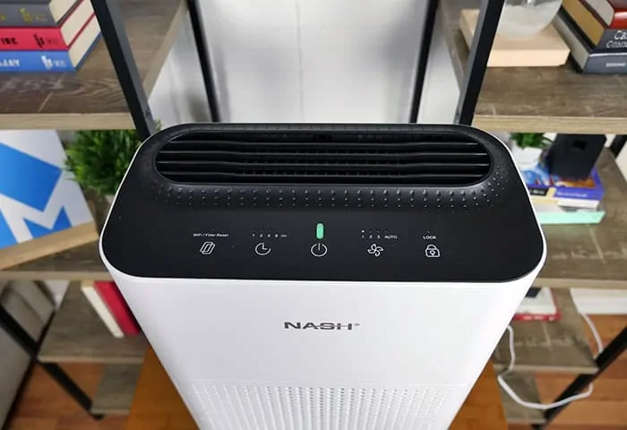 Display settings on the Nash air purifier