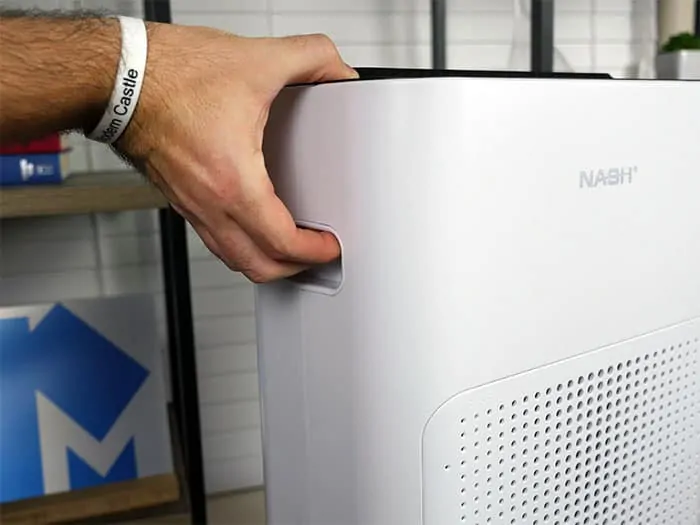 Nash air purifier carrying handle detail