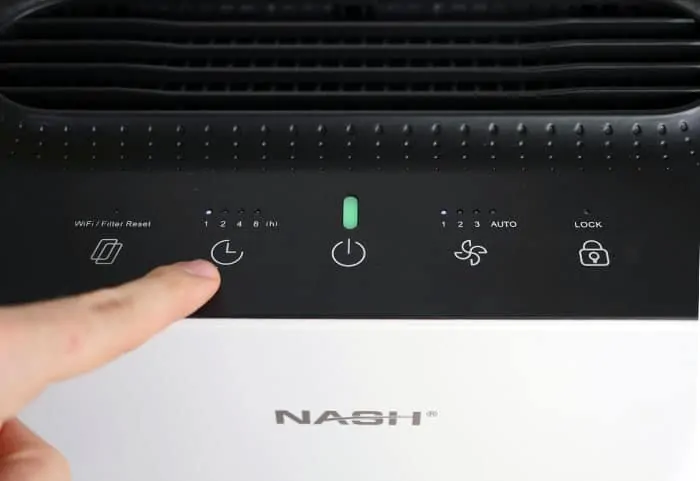 More settings on the Nash air purifier