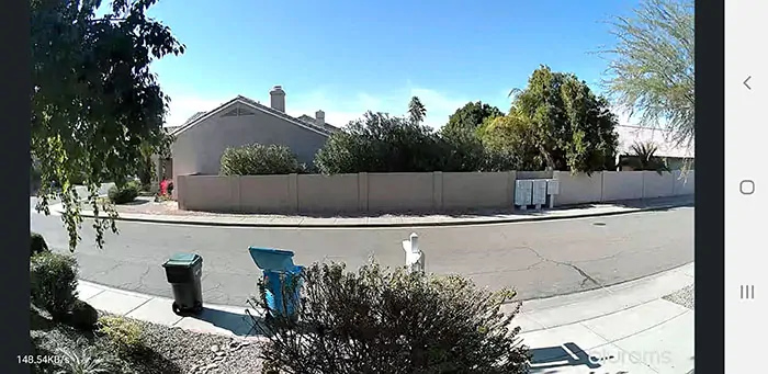 Blurams Home Pro Outdoor day time footage