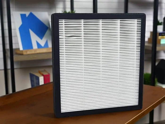 Close up of the HEPA+ filter on the Nash air purifier