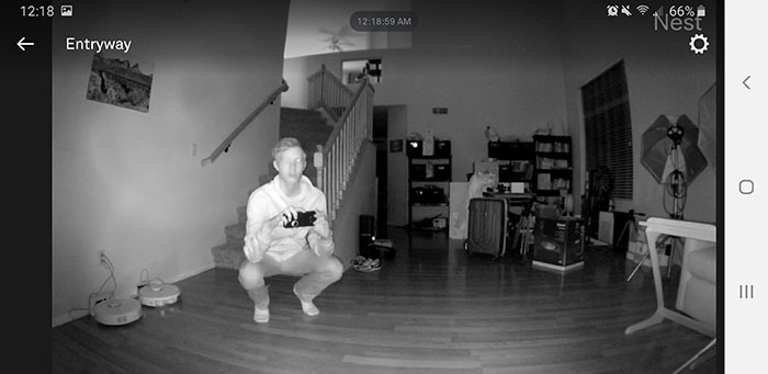 Nest indoor camera night vision mode