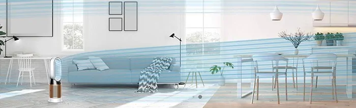 Dyson HP06 air purifier in room