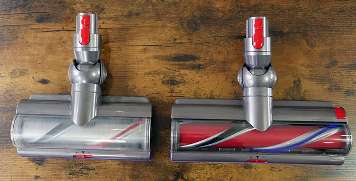 Torque Drive cleaning head: Dyson V11 (left) vs. V11 Outsize (right)