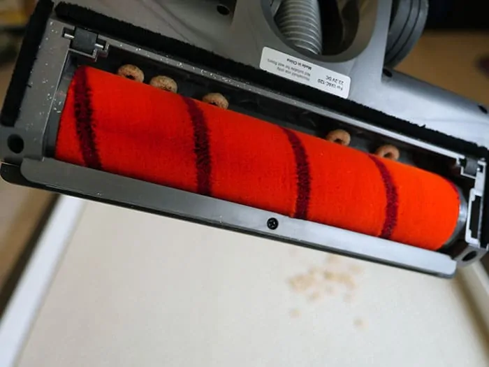 Cereal stuck in soft roller cleaning head