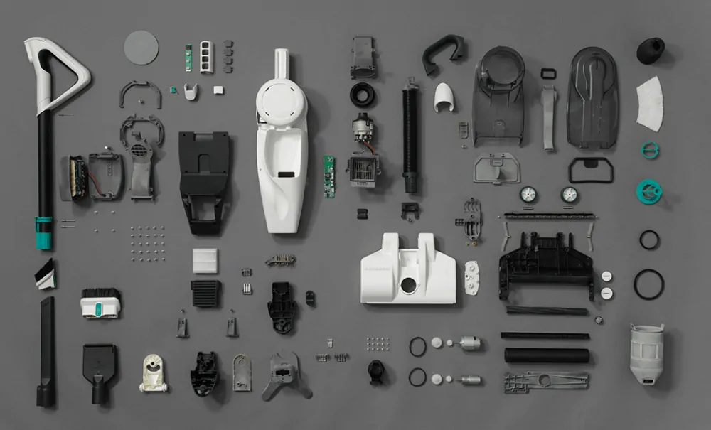 Lupe Pure cordless vacuum - breakdown of parts