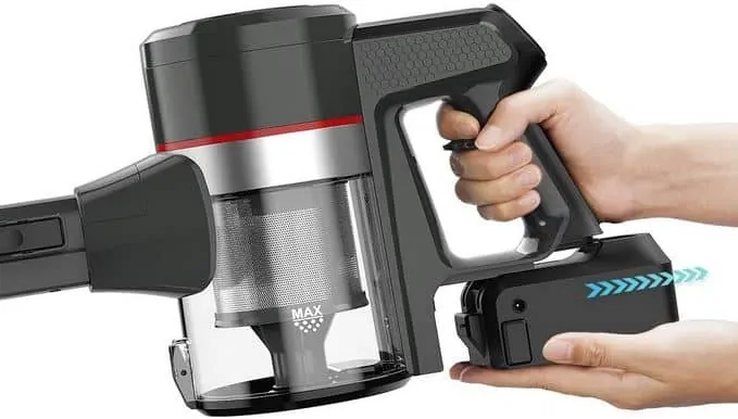 Elechomes cordless vacuum detachable battery