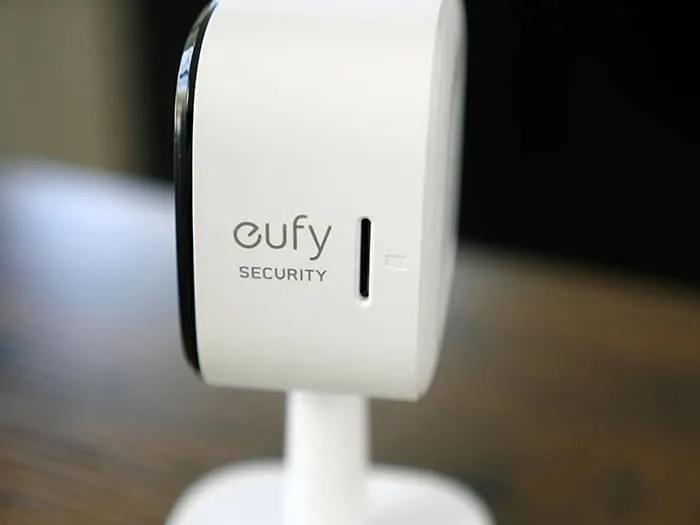SD card slot for the Eufy 2K indoor camera
