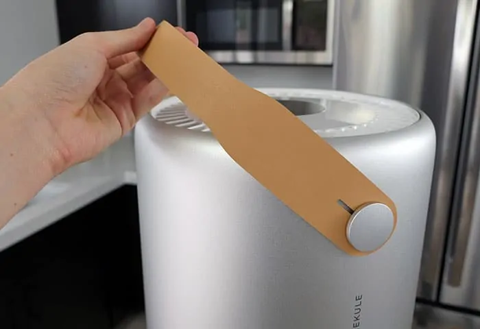 Handle on the Molekule Air Pro air purifier